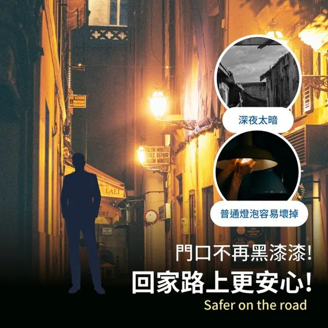 【居然好日子】LED感應燈 庭院燈 庭園燈 COB 人體感應燈(太陽能感應燈 戶外感應 壁掛燈 感應燈)