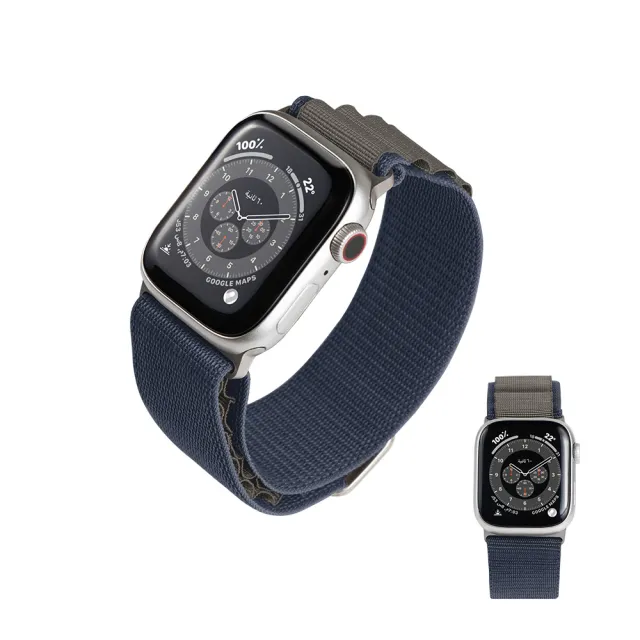 【General】Apple Watch 高山錶帶 蘋果手錶適用 42/44/45/49mm - 灰藍(手錶 錶帶)