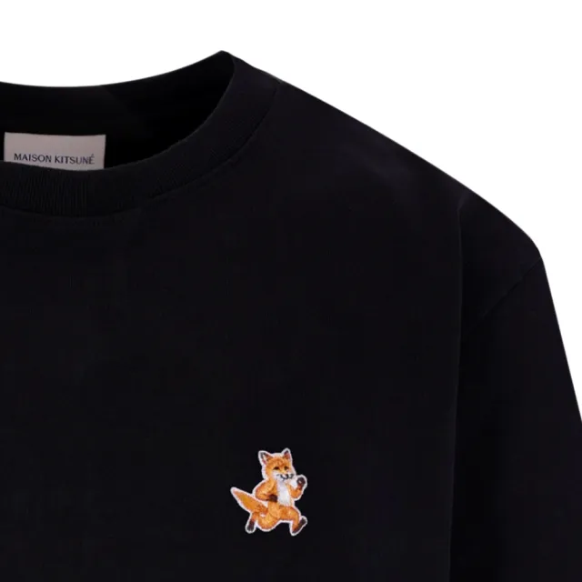 【Maison Kitsune】男款 狐狸圖案 短袖T恤-黑色(S號、M號、L號、XL號)
