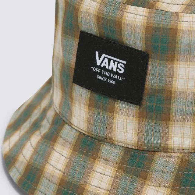 【VANS 官方旗艦】Patch 男女款綠色格紋漁夫帽