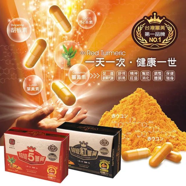 【豐滿生技】超級5薑黃膠囊20粒×2盒