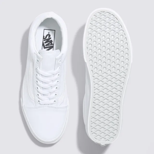 【VANS 官方旗艦】Old Skool 男女款白色滑板鞋