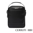 【Cerruti 1881】限量2折 義大利頂級小牛皮肩背包斜背包 全新專櫃展示品(黑色 CEBO05886M)