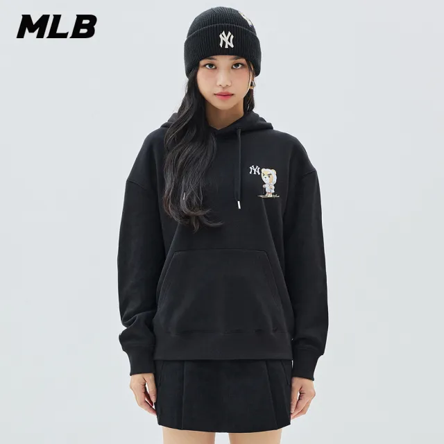 【MLB】連帽上衣 帽T Mega Bear系列 紐約洋基隊(3AHDE0136-50BKS)