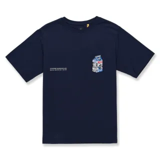 【5th STREET】男裝 短袖 短t 上衣 t恤 TEE 牛奶瓶 刺繡 藍色(570997)