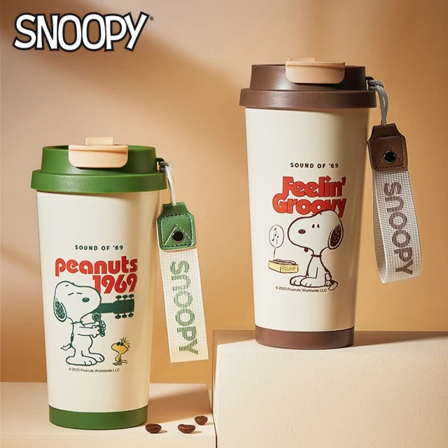 SNOOPY 史努比 史努比316不鏽鋼咖啡杯隨行杯500ML(隨行咖啡杯 保溫杯)