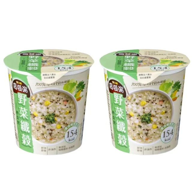 【金車/伯朗】高頓粥 野菜纖穀輕食粥-12杯/箱x2(共24入)