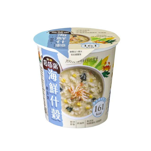 即期品【金車/伯朗】高頓粥 海鮮什穀輕食粥-12杯/箱x2(共24入)