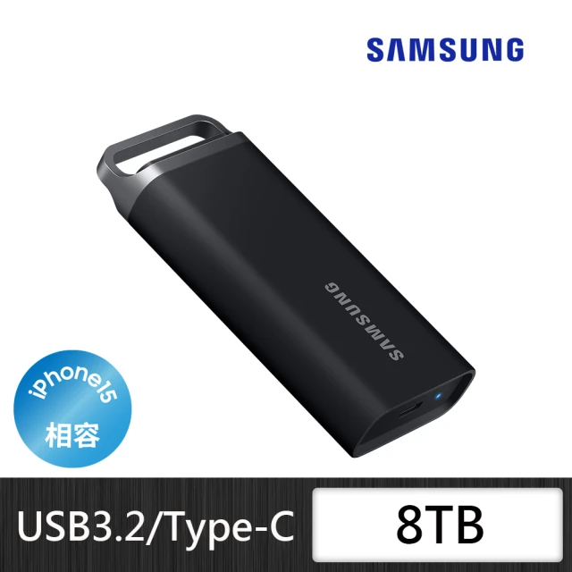 SAMSUNG 三星SAMSUNG 三星 搭 5埠 交換器 ★ T5 EVO 8TB USB 3.2 Gen 1 外接 SSD 固態硬碟(MU-PH8T0S/WW)