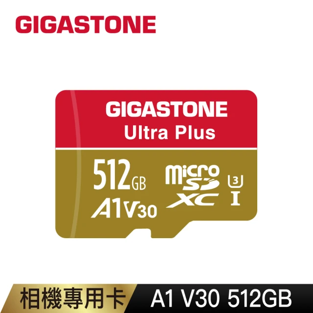 【GIGASTONE 立達】microSDXC UHS-Ⅰ U3 A1V30 512GB相機攝影記憶卡(支援行車紀錄器/監視器)