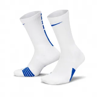 【NIKE 耐吉】襪子 Elite Crew 白 藍 籃球襪 運動襪 長襪 中筒襪 基本款(SX7622-111)
