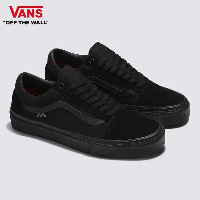 【VANS 官方旗艦】Skate Old Skool 男女款黑色專業滑板鞋