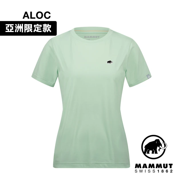 Mammut 長毛象 Mammut Essential T-Shirt AF W 防曬布章LOGO短袖T恤 女款 薄荷綠PRT1 #1017-05090