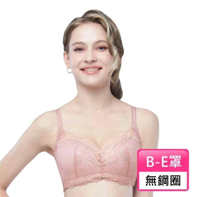 Swear 思薇爾 幸芙Bra系列B-E罩無鋼圈模杯蕾絲集中包覆女內衣(知性膚)