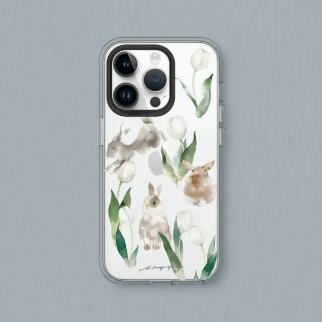 【RHINOSHIELD 犀牛盾】iPhone 12/12 Pro/12 Pro Max/Clear透明防摔手機殼/涼丰系列-野兔鬱金香(涼丰)