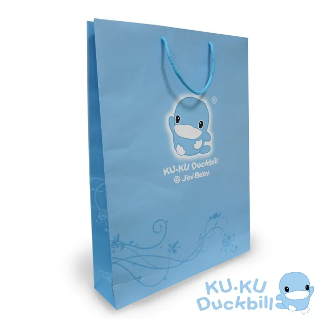 【KU.KU. 酷咕鴨】迷你車隊吊帶套裝彌月禮盒(藍)