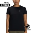 【Mammut 長毛象】Mammut Essential T-Shirt AF W 防曬布章LOGO短袖T恤 女款 黑PRT1 #1017-05090