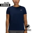 【Mammut 長毛象】Mammut Essential T-Shirt AF W 防曬布章LOGO短袖T恤 女款 海洋藍PRT1 #1017-05090