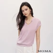 【MOMA】輕奢珠鍊法式袖針織上衣(兩色)