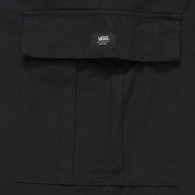 【VANS 官方旗艦】Range Cargo Baggy 男女款黑色錐形彈性鬆緊帶工裝長褲