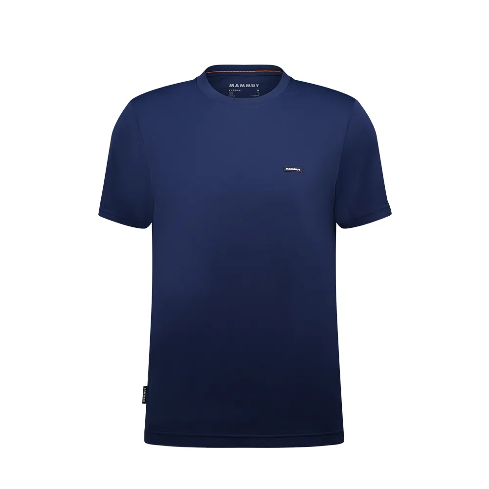 【Mammut 長毛象】Mammut Essential T-Shirt AF Men 防曬布章LOGO短袖T恤 男款 海洋藍PRT2 #1017-05080