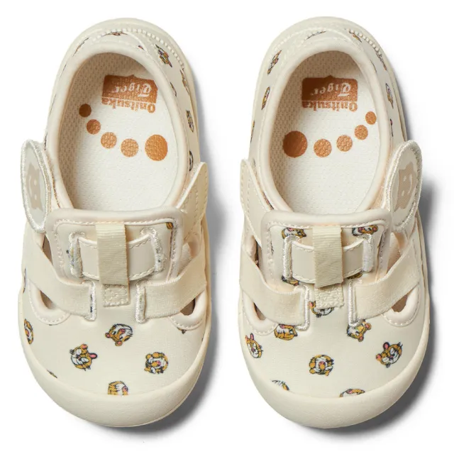 【Onitsuka Tiger】鬼塚虎 KIDS 米底滿版老虎印花 MEXICO 66 SANDAL 小童鞋 休閒鞋 (1184A216-100)