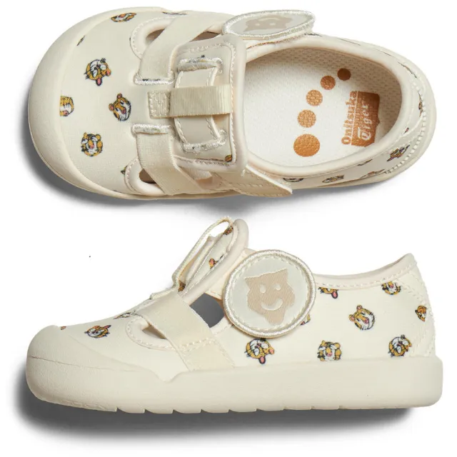 【Onitsuka Tiger】鬼塚虎 KIDS 米底滿版老虎印花 MEXICO 66 SANDAL 小童鞋 休閒鞋 (1184A216-100)