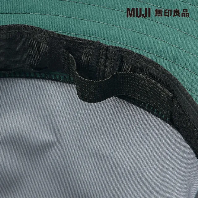 【MUJI 無印良品】撥水加工附防水膠條平頂有簷帽(深綠56.5-59cm)