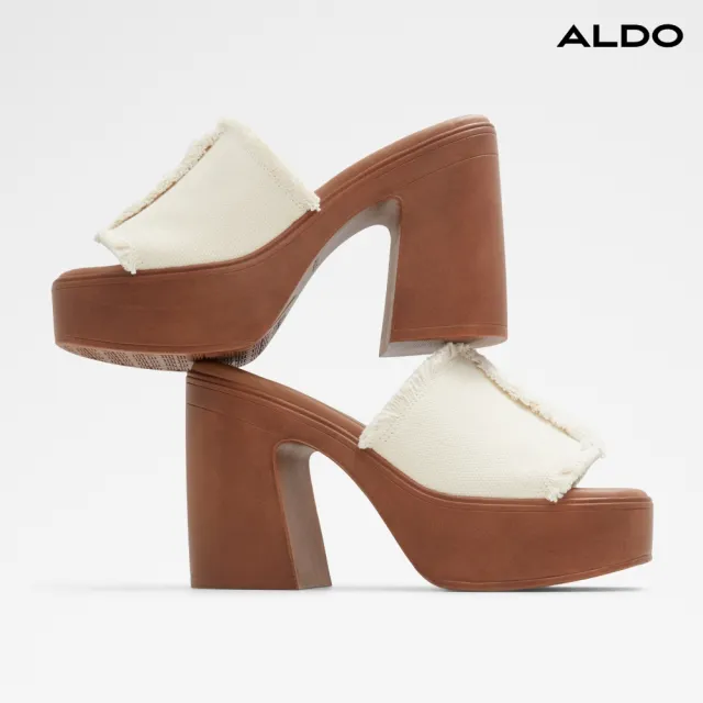 【ALDO】MAYSEE-個性厚底涼拖鞋-女鞋(米白色)