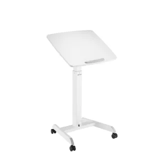 【Happytech】DW-03W移動工作桌/ 書桌 電腦桌 辦公桌 氣壓式 升降桌 推車 人體工學 辦公傢俱(升降講台)