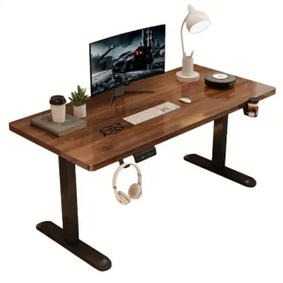 【MGSHOP】電動升降桌 120CM  電腦桌 辦公桌 書桌 兒童升降桌(E1實木顆粒板)