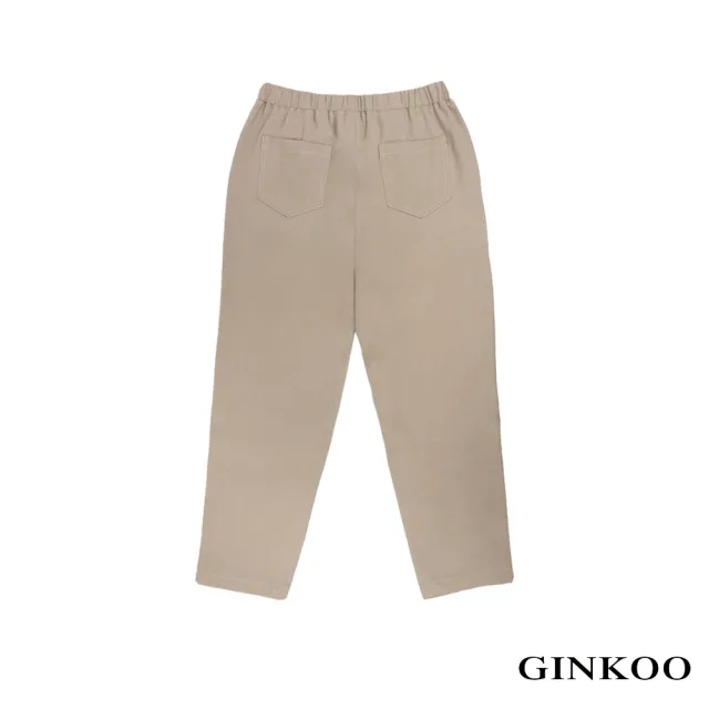 【GINKOO 俊克】壓線釦飾長褲