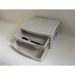 【GINII 基尼家居】桌上型抽屜收納櫃2F 辦公收納 文具收納 桌面收納 無印風 台灣製造