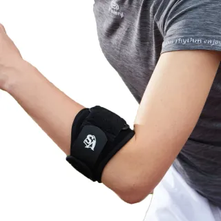 【Vital Salveo 紗比優】可調式軟墊鍺能量護肘帶單支入(網球高爾夫球護肘束帶-台灣製造護具)