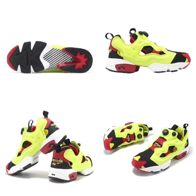 【REEBOK】休閒鞋 Instapump Fury 94 男鞋 黃紅 Citron 30週年 充氣式 緩衝 休閒鞋(100074910)