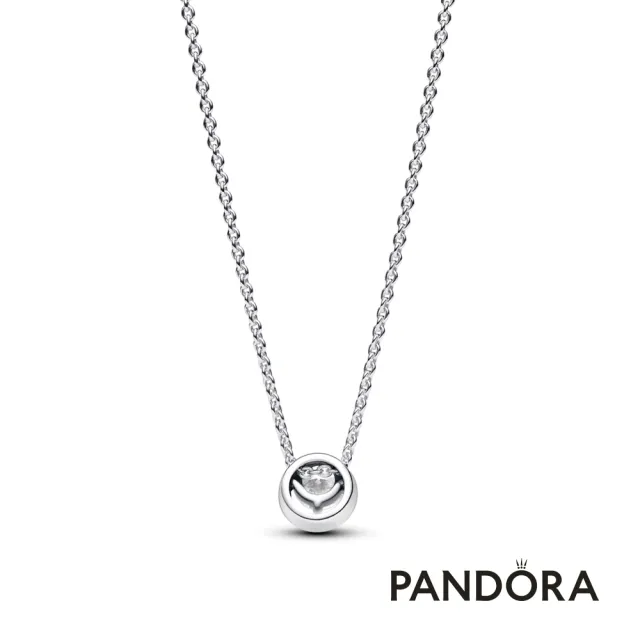 【Pandora官方直營】圓形鑲邊寶石項鏈