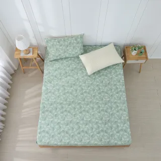 【HongYew 鴻宇】100%精梳棉 床包枕套組-菲歐娜(雙人加大)