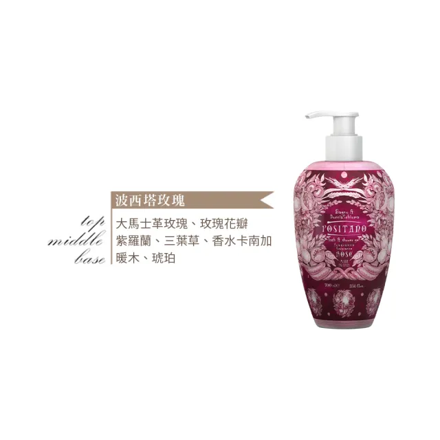 【Rudy】波西塔玫瑰 皇家釉彩沐浴乳700ml(專櫃公司貨)