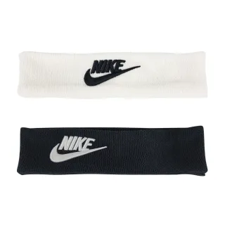 【NIKE 耐吉】CLASSIC WIDE TERRY頭帶 N1008665101OS白/N1008662010OS黑(彈性材質 電繡LOGO 寬幅設計)