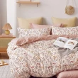 【DUYAN 竹漾】精梳純棉二件式枕套床包組 / 日和花雨 台灣製(單人)