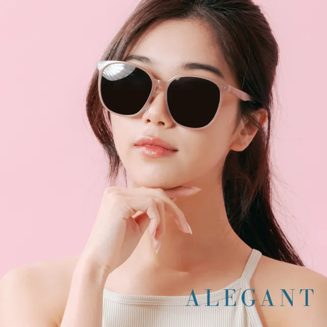 【ALEGANT】時尚設計TR90寶麗來偏光墨鏡/UV400貓眼太陽眼鏡(設計師台灣品牌/露營用品)