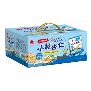 即期品【義美】義美美味堅果分享盒27小包入(小魚杏仁594g)
