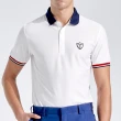 【PING】男款繡標吸濕排汗抗UV高爾夫短袖POLO衫-白(GOLF/高爾夫球衫/PA24112-87)