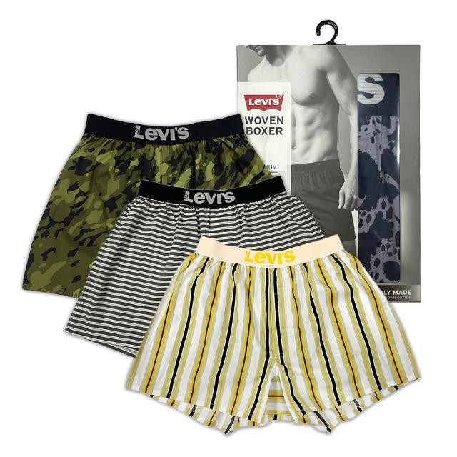 【LEVIS】男生平口褲 男生四角褲 寬鬆四角褲 男生內褲/有機面料/寬鬆舒適/多款任選 純棉平口褲