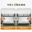 【IHouse】水管工業風床組(3.5尺雙層床+天絲8CM薄墊*2)