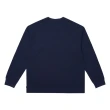 【Dickies】男款深藍色華夫格品牌Logo織標舒適長袖T恤｜DK012565B29