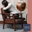 【特力屋】北歐風單人木扶手沙發 咖啡皮