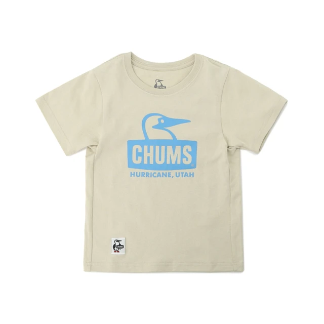 CHUMS CHUMS 休閒 童Kids Booby Face T-Shirt短袖上衣 米灰/藍(CH211281G075)