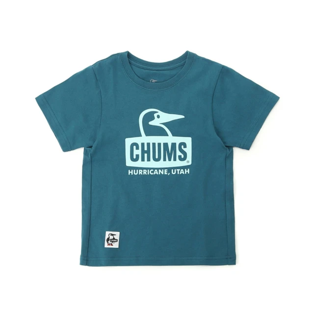 CHUMS CHUMS 休閒 童Kids Booby Face T-Shirt短袖上衣 藍綠(CH211281T001)