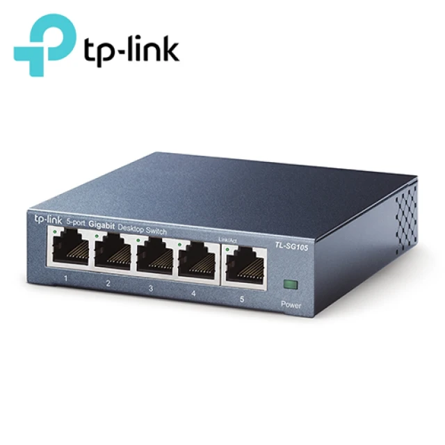 TP-LinkTP-Link TL-SG105 5埠 鋼鐵機殼 網路交換器